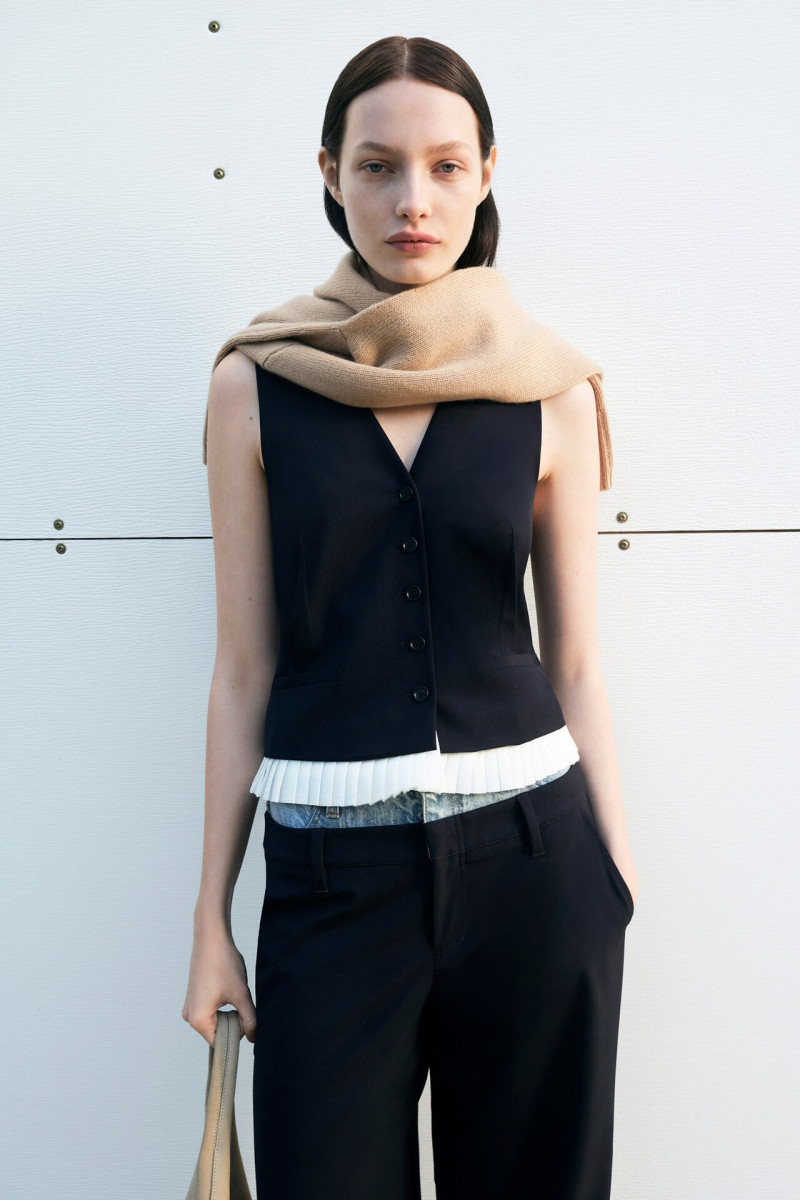 Clara Denison featured in  the Jonathan Simkhai lookbook for Pre-Fall 2025