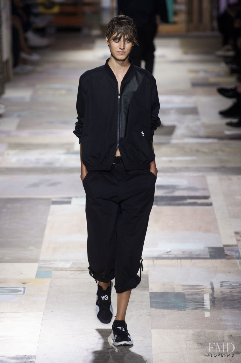 Alyosha Kovalyova featured in  the Y-3 fashion show for Spring/Summer 2015