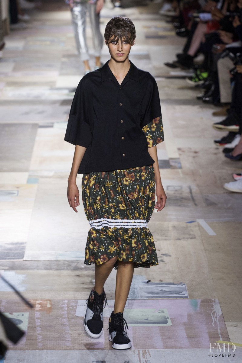 Alyosha Kovalyova featured in  the Y-3 fashion show for Spring/Summer 2015