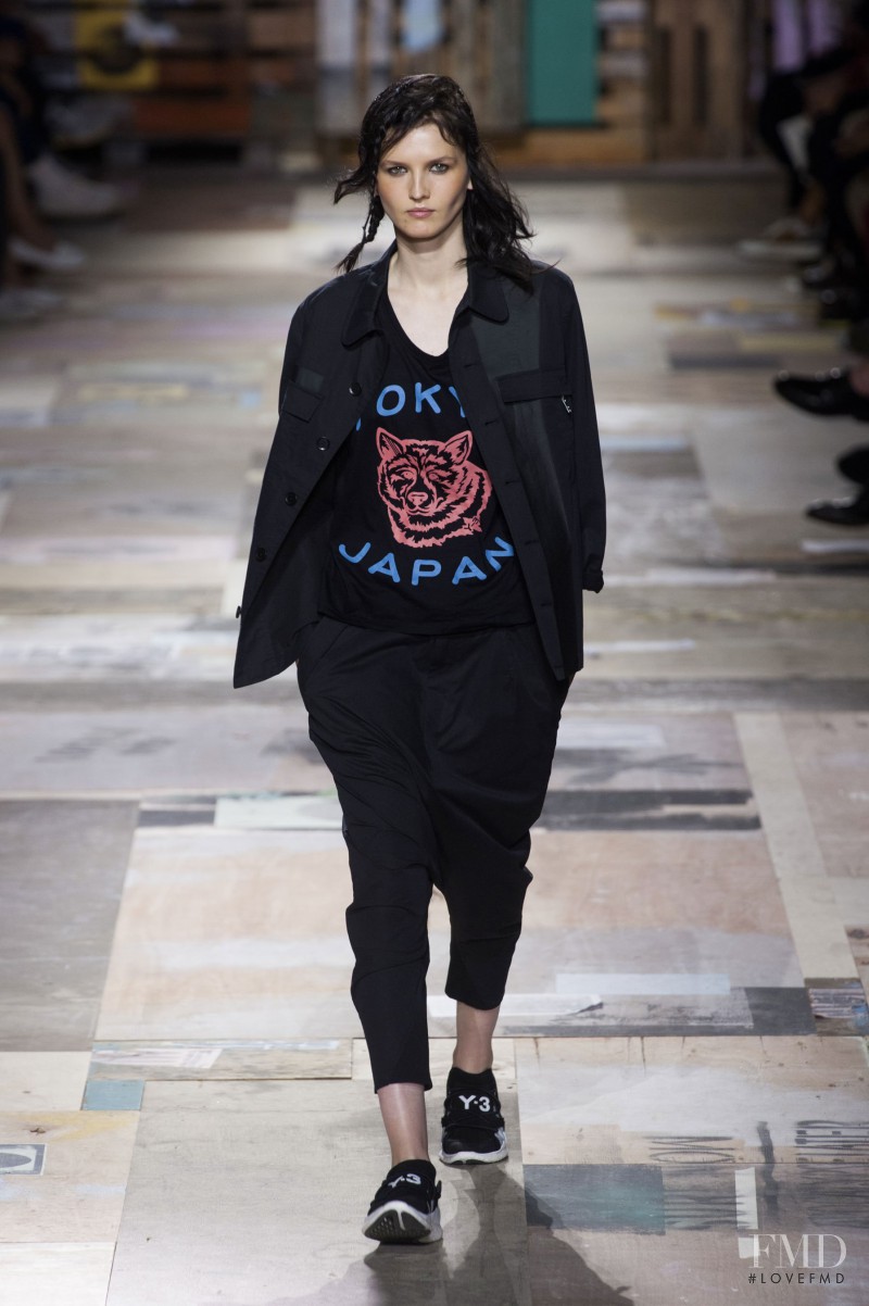 Kati Nescher featured in  the Y-3 fashion show for Spring/Summer 2015