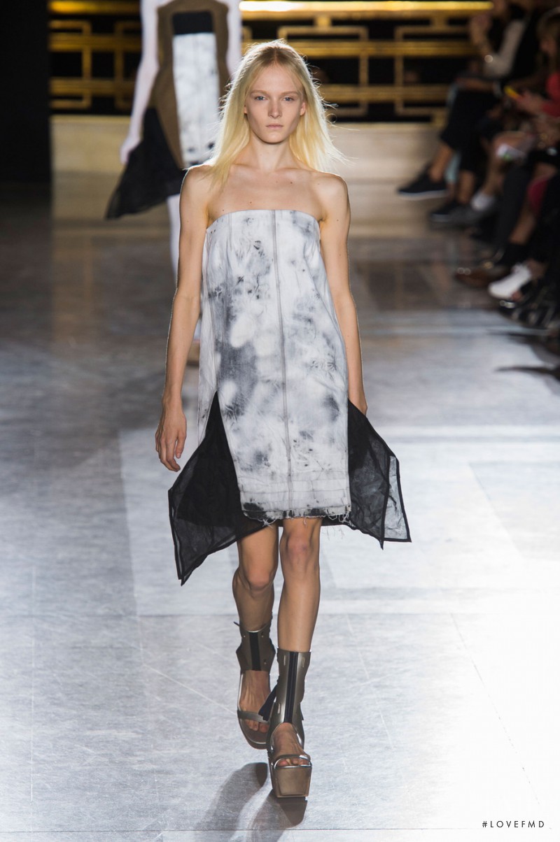 Maja Salamon featured in  the Rick Owens Faun fashion show for Spring/Summer 2015