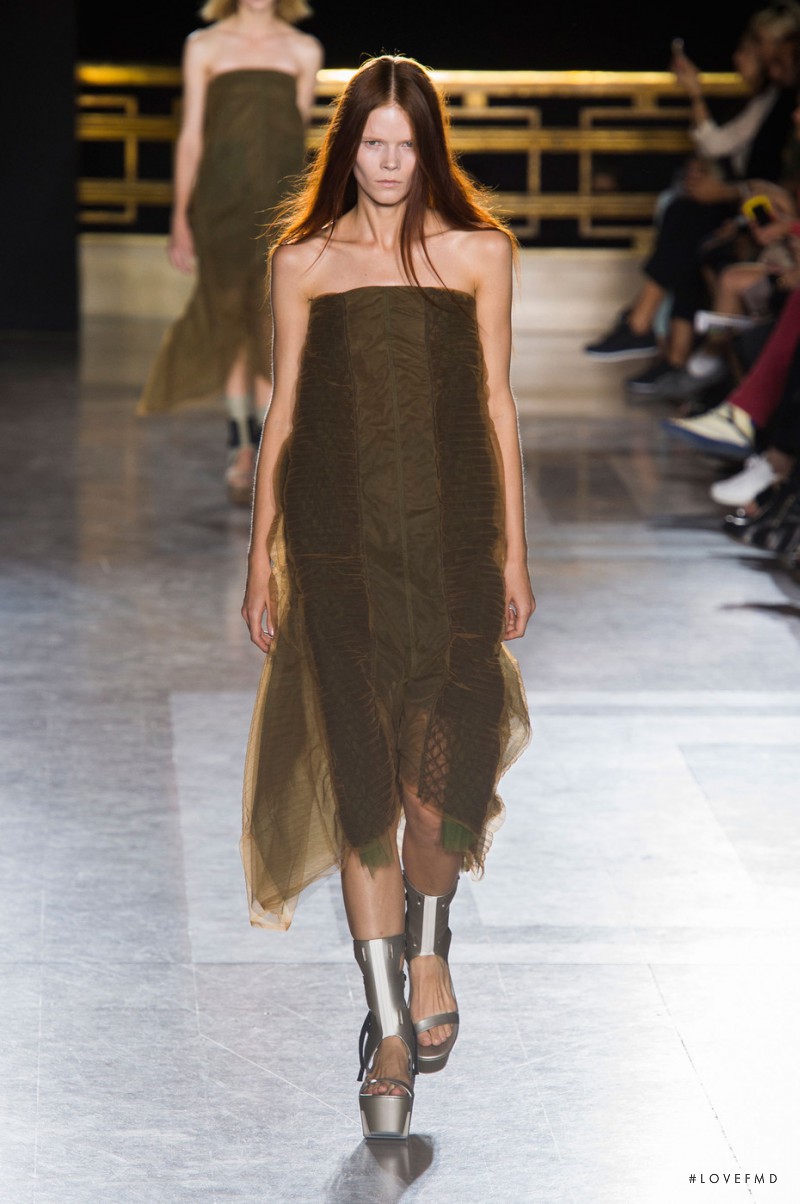 Irina Kravchenko featured in  the Rick Owens Faun fashion show for Spring/Summer 2015