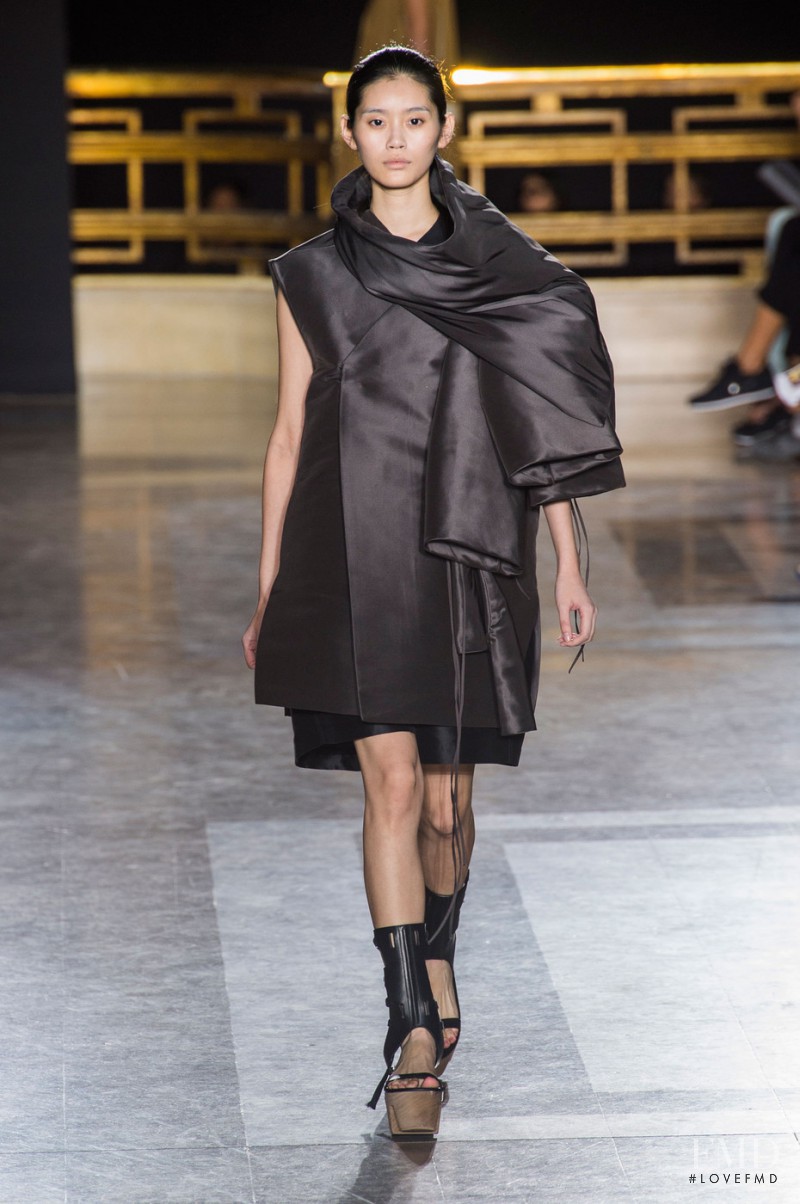 Ming Xi featured in  the Rick Owens Faun fashion show for Spring/Summer 2015