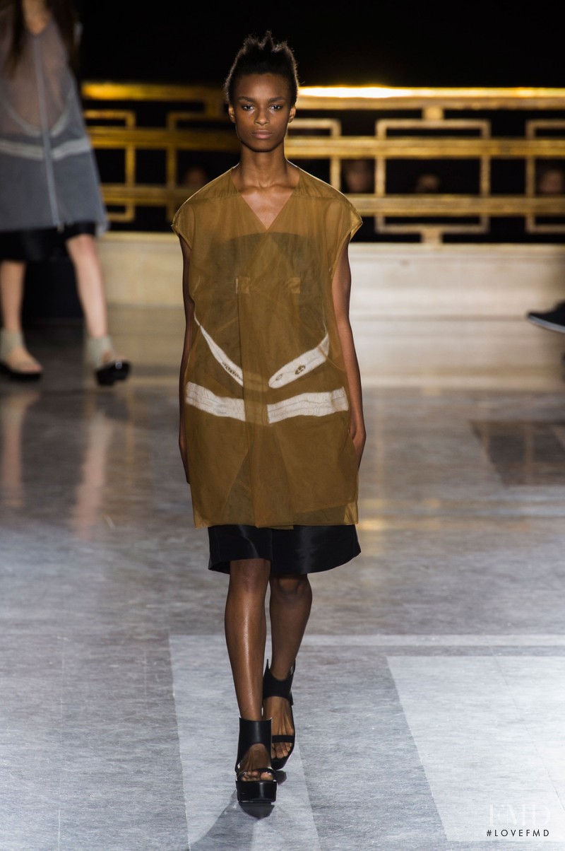 Kayla Scott featured in  the Rick Owens Faun fashion show for Spring/Summer 2015
