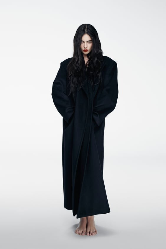 Deva Cassel featured in  the Zara TRF advertisement for Winter 2023