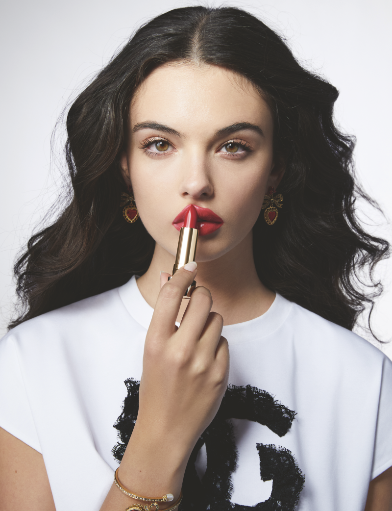 Deva Cassel featured in  the Dolce & Gabbana Beauty The Only One Sheer advertisement for Autumn/Winter 2023