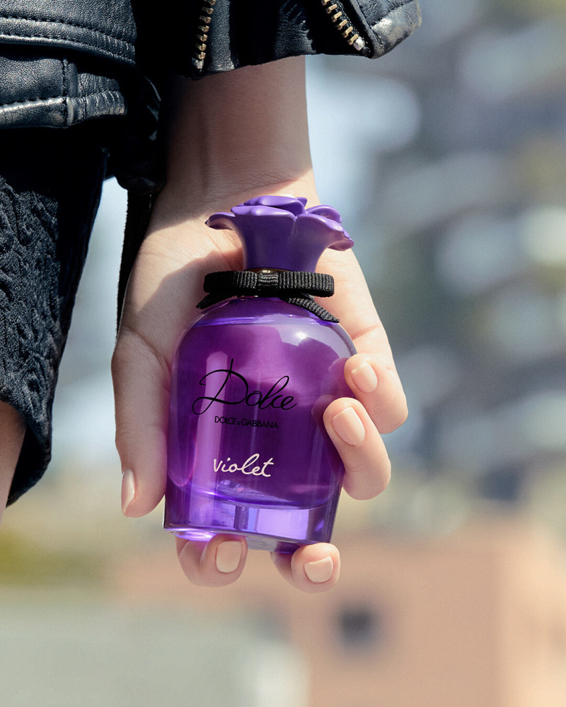 Deva Cassel featured in  the Dolce & Gabbana Fragrance Dolce Violet advertisement for Summer 2023