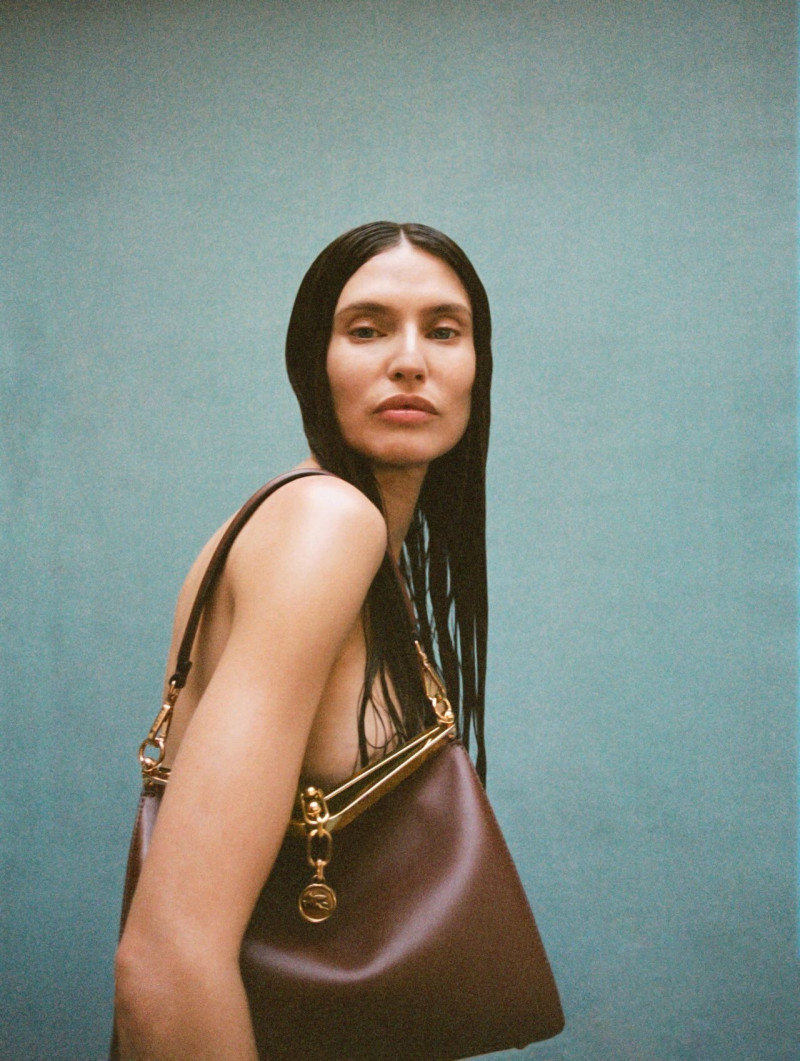 Bianca Balti featured in  the Etro Vela Bag advertisement for Spring/Summer 2023