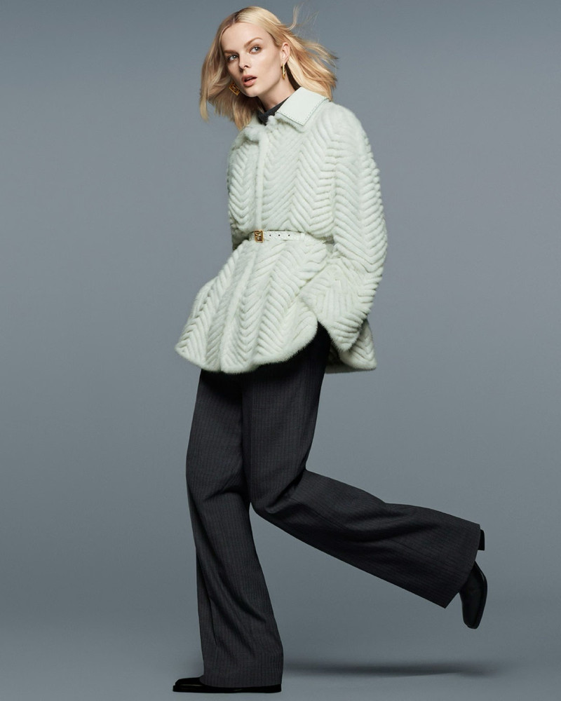 Aylah Peterson featured in  the Fendi Fur Atelier advertisement for Pre-Fall 2024