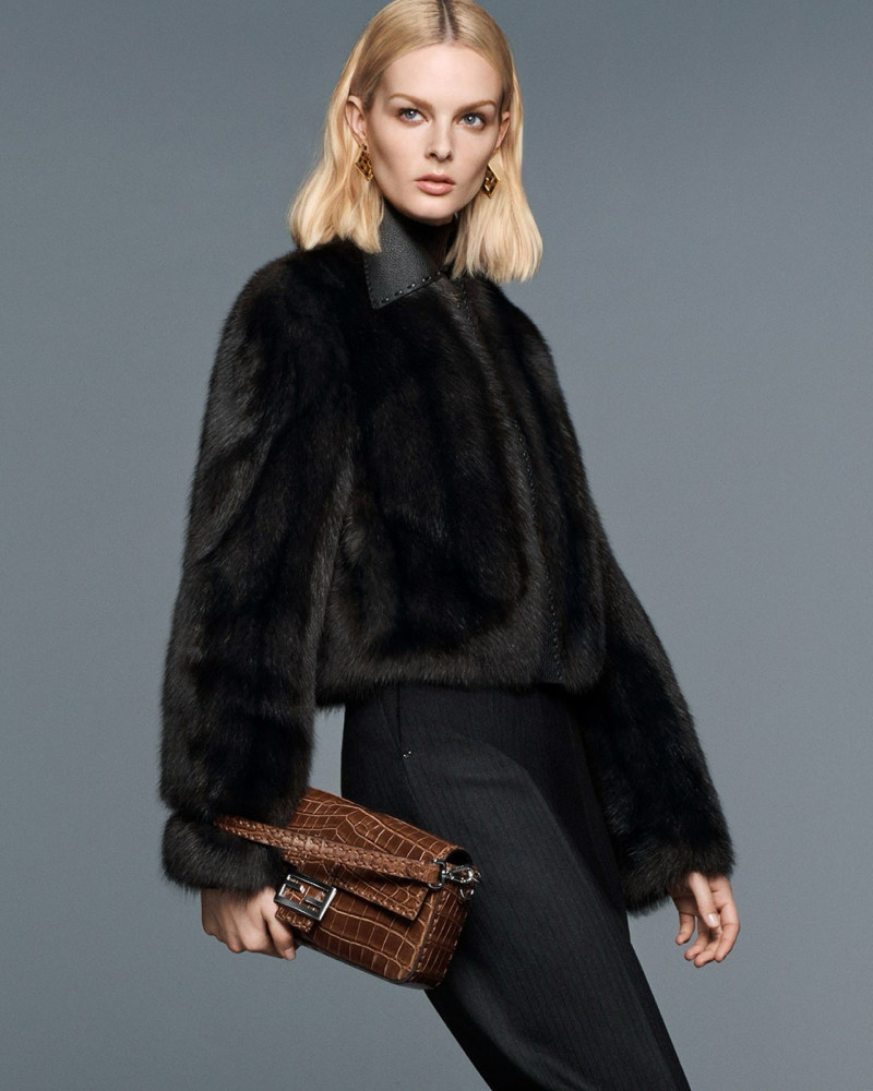 Aylah Peterson featured in  the Fendi Fur Atelier advertisement for Pre-Fall 2024