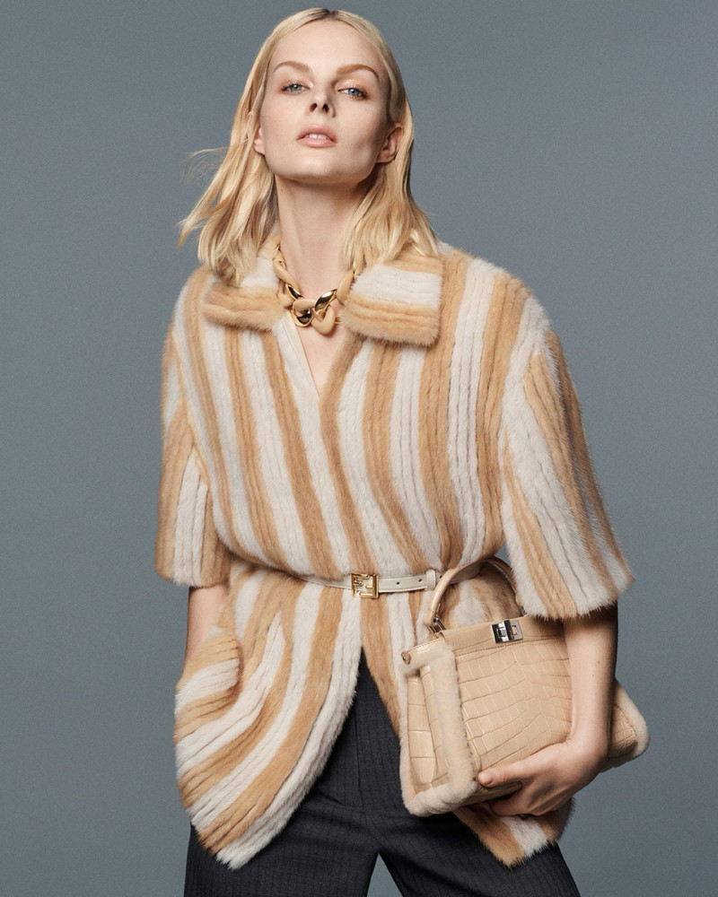 Aylah Peterson featured in  the Fendi Fur Atelier advertisement for Pre-Fall 2024