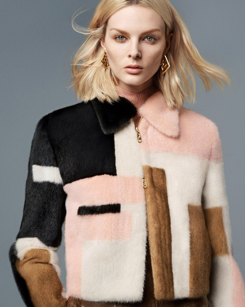 Aylah Peterson featured in  the Fendi Fur Atelier advertisement for Pre-Fall 2024