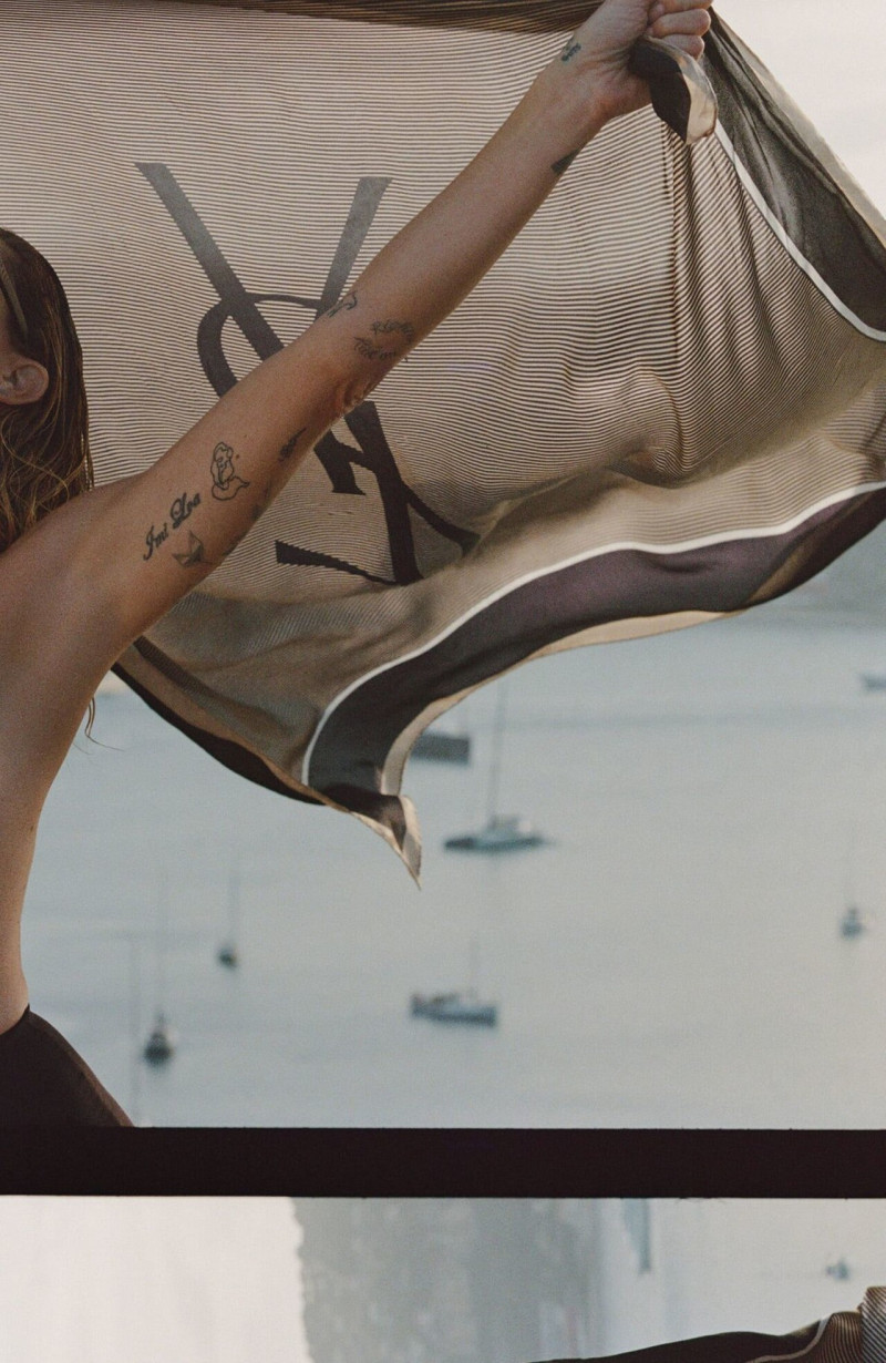 Erin Wasson featured in  the Saint Laurent advertisement for Summer 2025