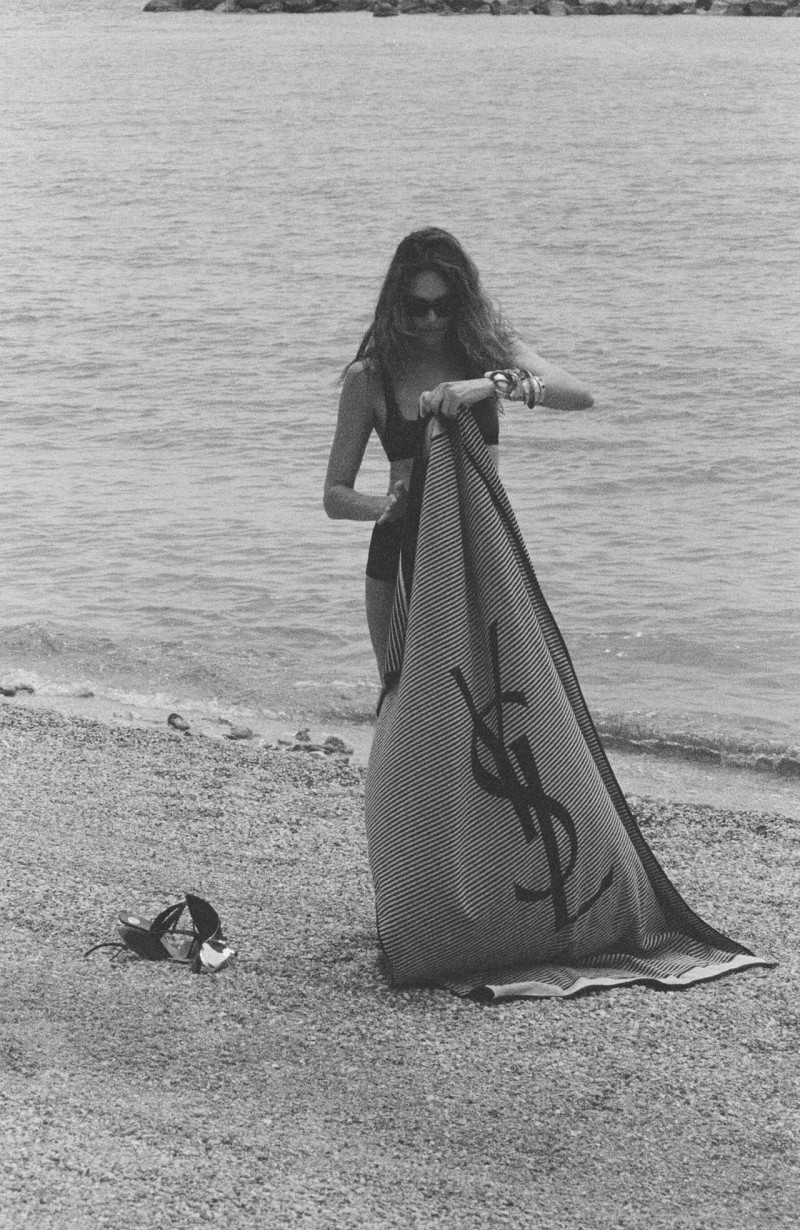 Erin Wasson featured in  the Saint Laurent advertisement for Summer 2025