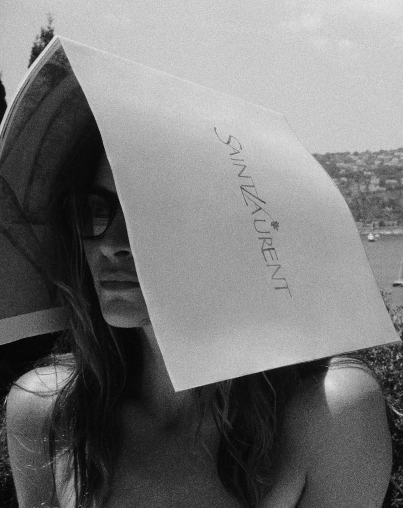 Erin Wasson featured in  the Saint Laurent advertisement for Summer 2025