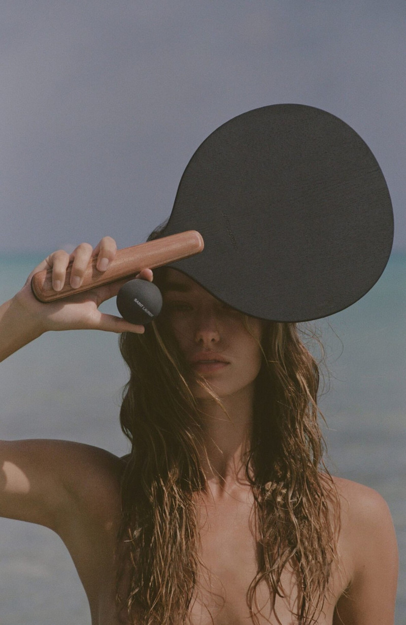 Erin Wasson featured in  the Saint Laurent advertisement for Summer 2025