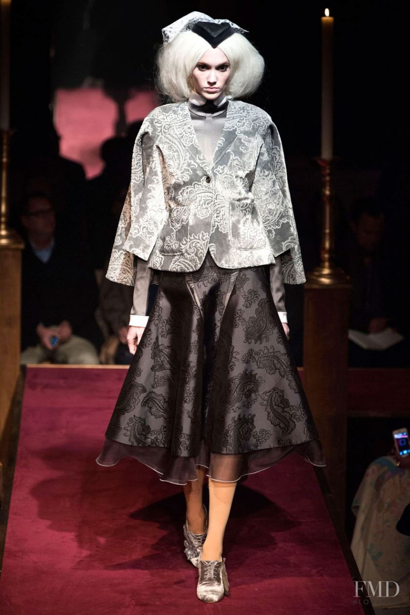 Sarah Bledsoe featured in  the Thom Browne fashion show for Autumn/Winter 2014