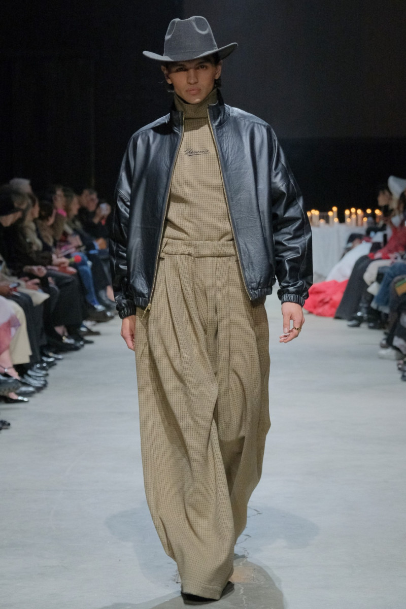 Chris Colvin featured in  the Willy Chavarria fashion show for Autumn/Winter 2024