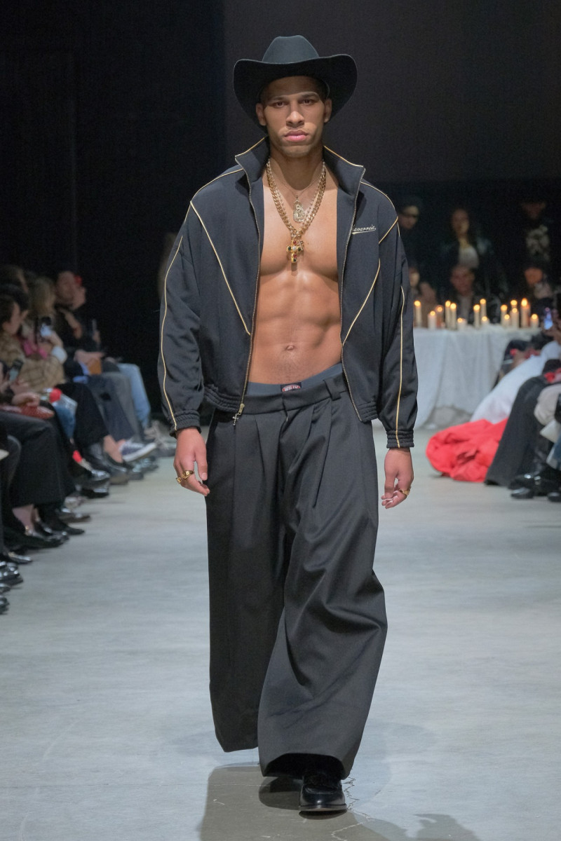 Tyler Andre Forbes featured in  the Willy Chavarria fashion show for Autumn/Winter 2024