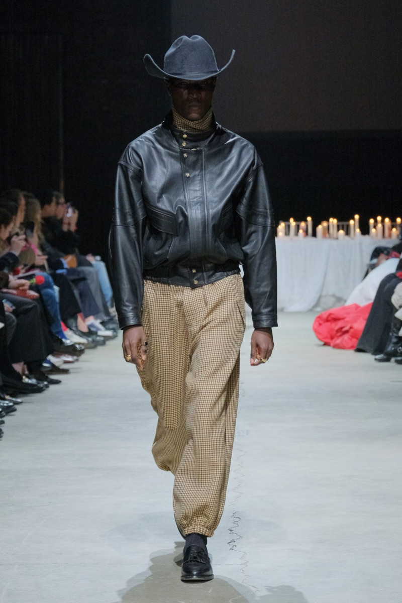 Kwaku Ansong featured in  the Willy Chavarria fashion show for Autumn/Winter 2024