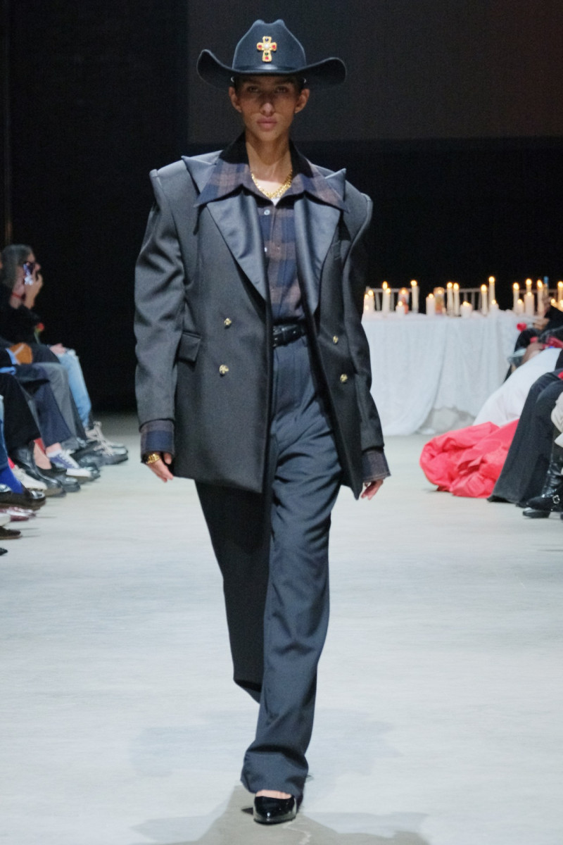Valentine Alvarez featured in  the Willy Chavarria fashion show for Autumn/Winter 2024