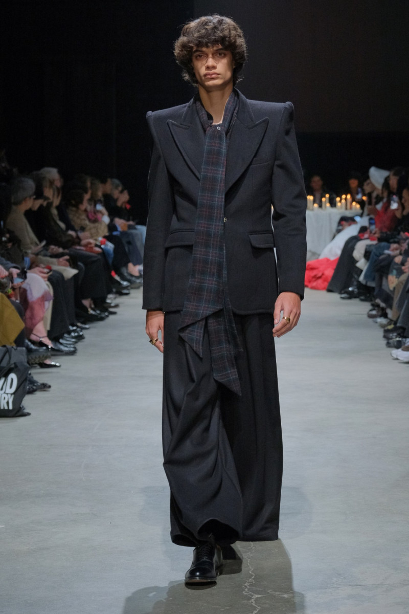 Stefano Scholtens featured in  the Willy Chavarria fashion show for Autumn/Winter 2024
