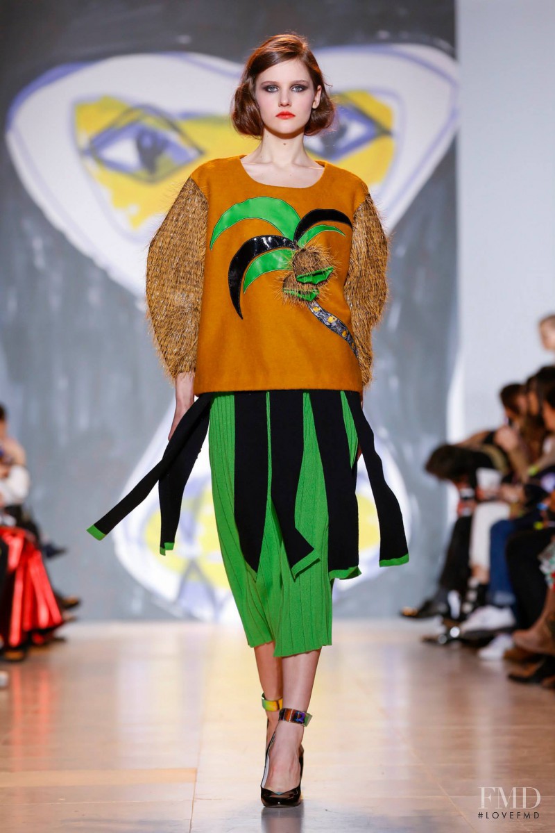 Luba Hryniv featured in  the Tsumori Chisato fashion show for Autumn/Winter 2014