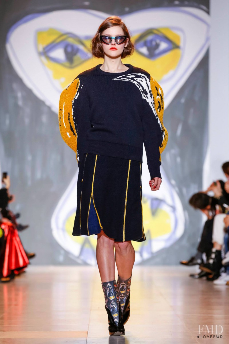 Luba Hryniv featured in  the Tsumori Chisato fashion show for Autumn/Winter 2014
