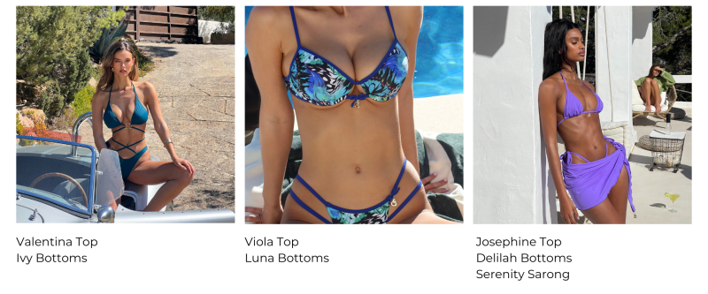 Nicola Cavanis featured in  the Adora Swim advertisement for Spring/Summer 2024