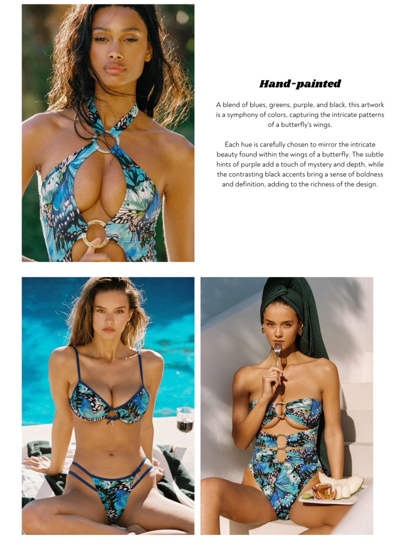 Nicola Cavanis featured in  the Adora Swim advertisement for Spring/Summer 2024