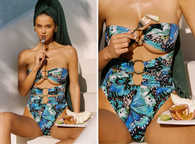 Nicola Cavanis featured in  the Adora Swim advertisement for Spring/Summer 2024