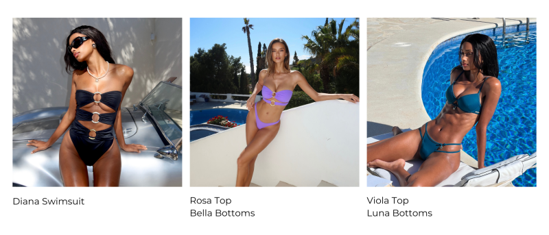 Nicola Cavanis featured in  the Adora Swim advertisement for Spring/Summer 2024
