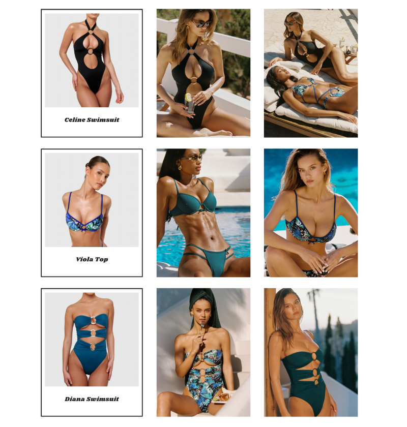 Nicola Cavanis featured in  the Adora Swim advertisement for Spring/Summer 2024