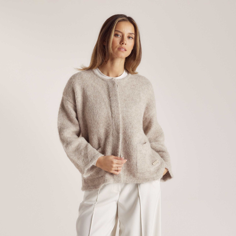 Nicola Cavanis featured in  the Lounge lookbook for Holiday 2024