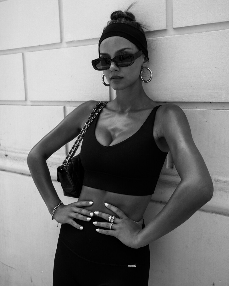 Nicola Cavanis featured in  the AMADA Yoga Wear lookbook for Pre-Fall 2023