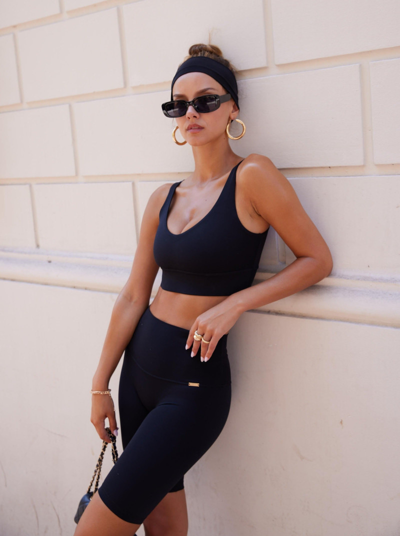 Nicola Cavanis featured in  the AMADA Yoga Wear lookbook for Pre-Fall 2023