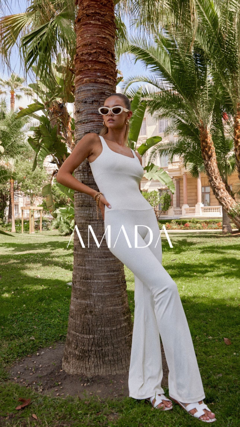 Nicola Cavanis featured in  the AMADA Yoga Wear lookbook for Pre-Fall 2023