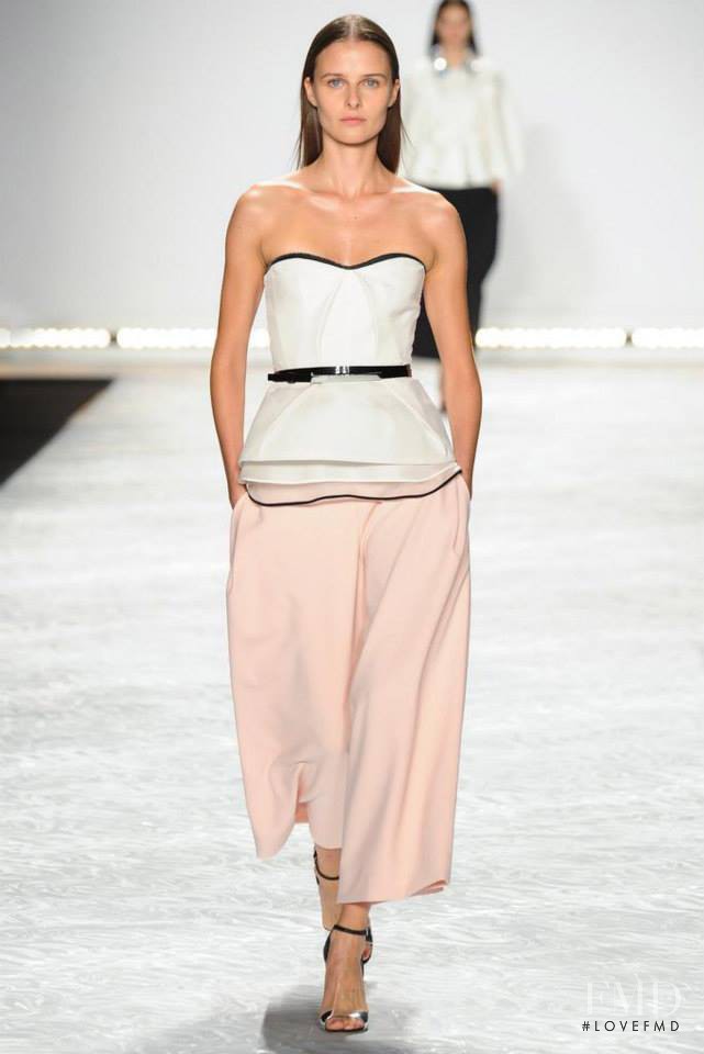 Vasilisa Pavlova featured in  the Monique Lhuillier fashion show for Spring/Summer 2015
