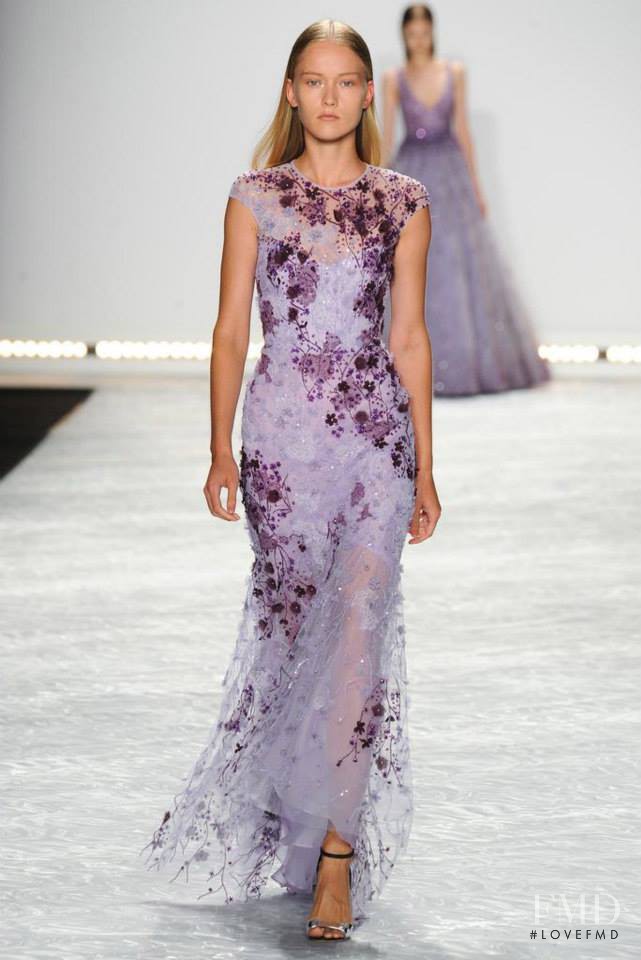 Katerina Ryabinkina featured in  the Monique Lhuillier fashion show for Spring/Summer 2015
