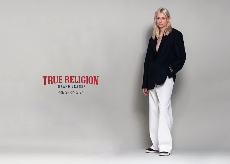 Karoline Seul featured in  the True Religion advertisement for Pre-Fall 2024