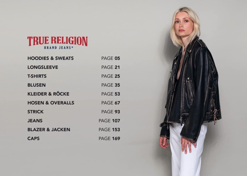 Karoline Seul featured in  the True Religion advertisement for Pre-Fall 2024
