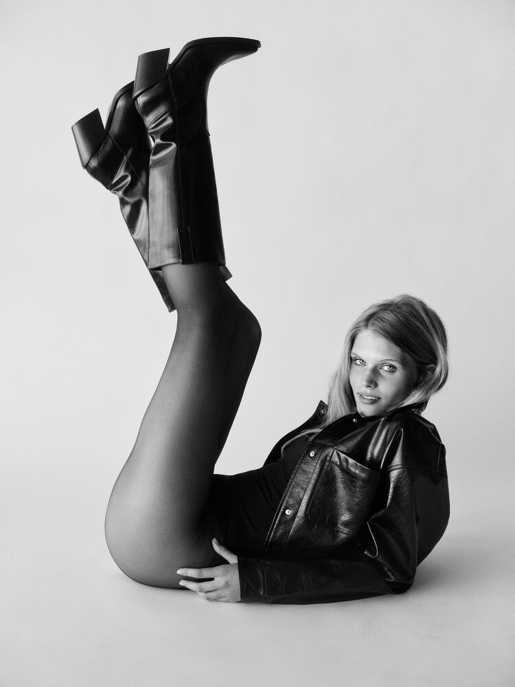 Ida Heiner featured in  the Zara advertisement for Winter 2024
