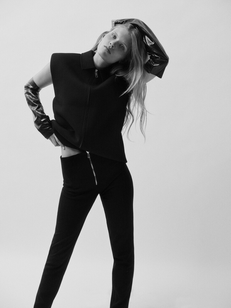 Ida Heiner featured in  the Zara advertisement for Winter 2024