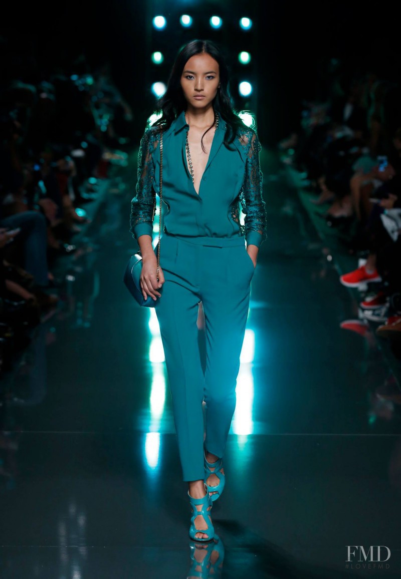 Luping Wang featured in  the Elie Saab fashion show for Spring/Summer 2015