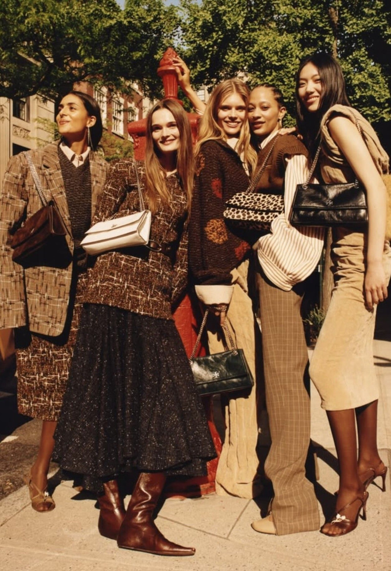 Ida Heiner featured in  the Tory Burch advertisement for Autumn/Winter 2025