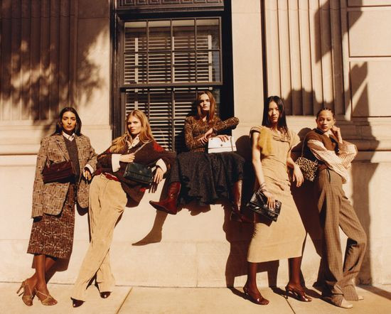 Ida Heiner featured in  the Tory Burch advertisement for Autumn/Winter 2025