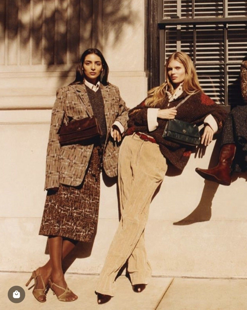 Ida Heiner featured in  the Tory Burch advertisement for Autumn/Winter 2025