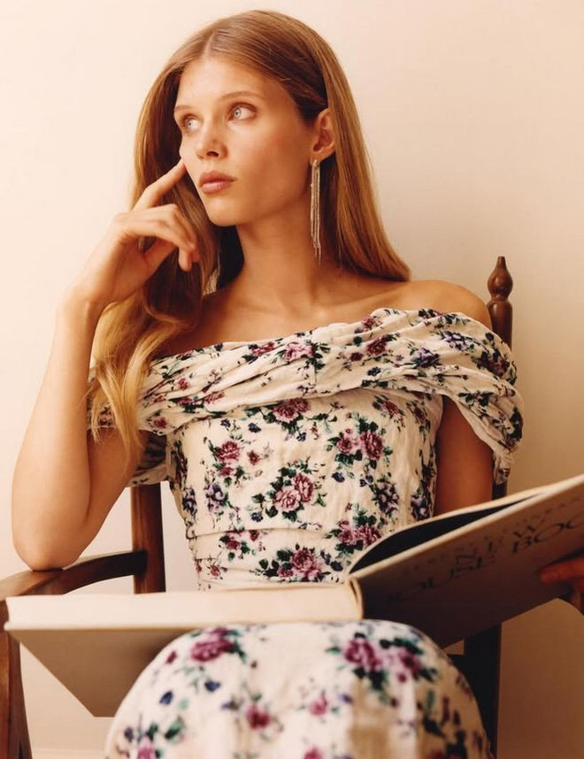 Ida Heiner featured in  the Tory Burch advertisement for Autumn/Winter 2025