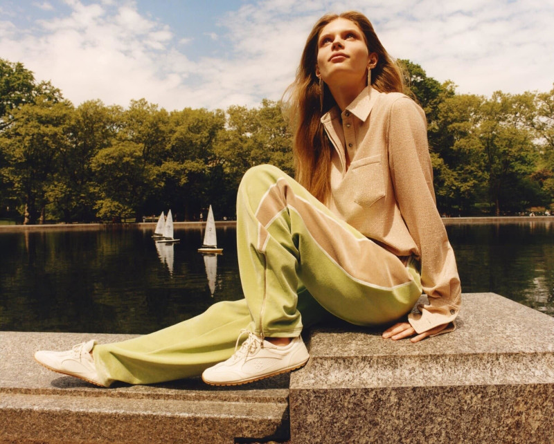 Ida Heiner featured in  the Tory Burch advertisement for Autumn/Winter 2025