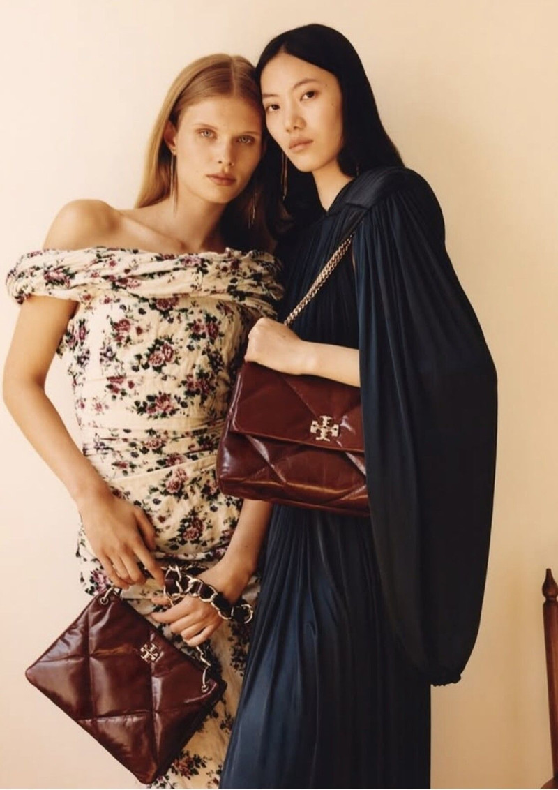 Ida Heiner featured in  the Tory Burch advertisement for Autumn/Winter 2025